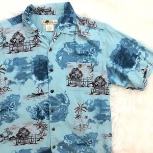 Joe Marlin Blue Short Sleeve Button Down Shirt